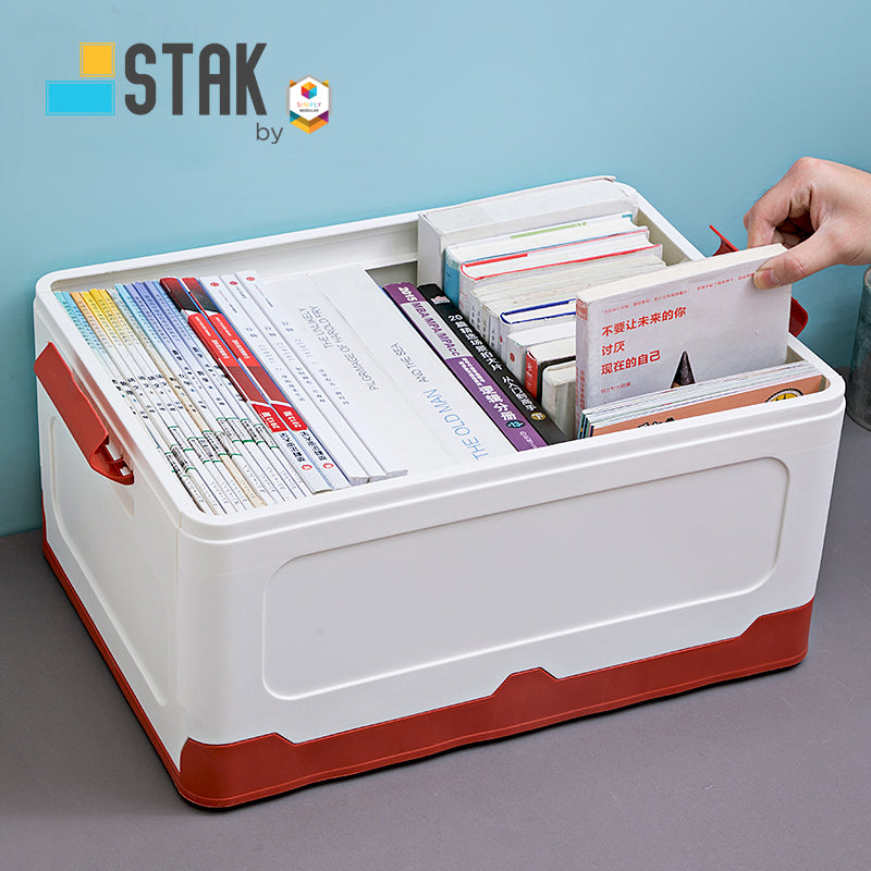 DuraStak Foldable Storage Box Organizer Size L - 36.8L Capacity
