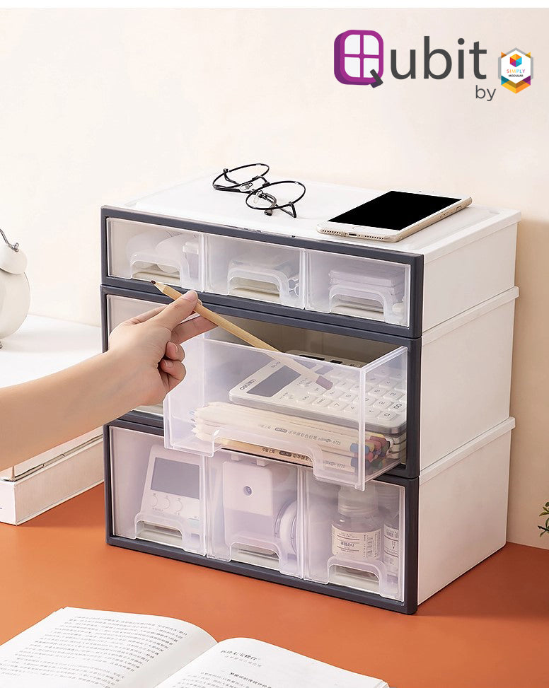 Qubit Level Duo Mini Storage Drawer Organizer