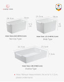 Shimoyama Muji Style PP Shallow Storage Plastic Basket Organizer