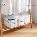 Shimoyama Muji Style Medium Gray Deep Storage Box Organizer with Lid - Size C