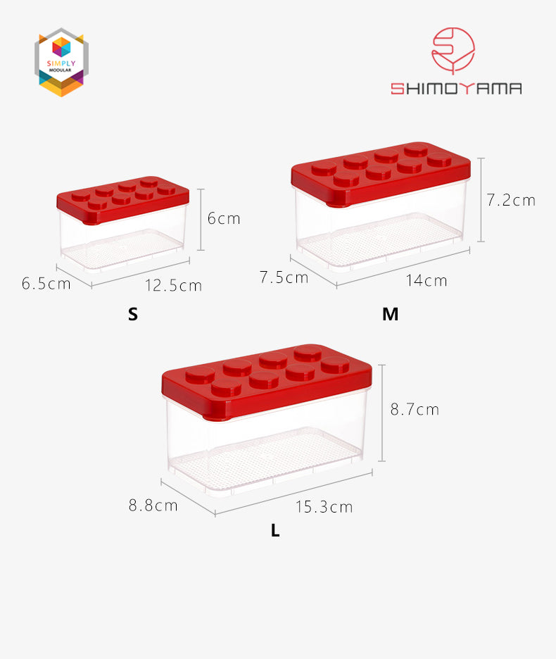 Shimoyama Lego Box Set of 3 Plastic Storage Organizer