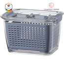 Shimoyama Muji Style Large Gray Drain Basket Food Storage Organizer