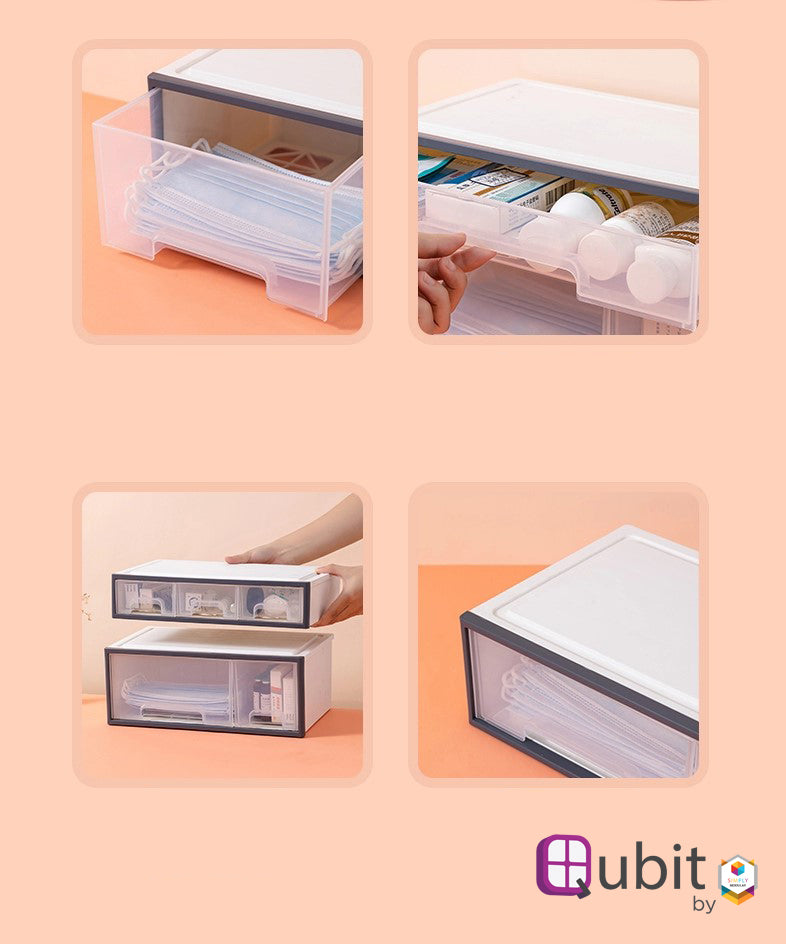 Qubit Level Duo Mini Storage Drawer Organizer