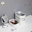 Shimoyama Muji Style Small Gray Deep Storage Box Organizer with Lid - Size B