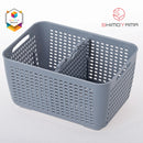 Shimoyama Muji Style Large Gray Drain Basket Food Storage Organizer
