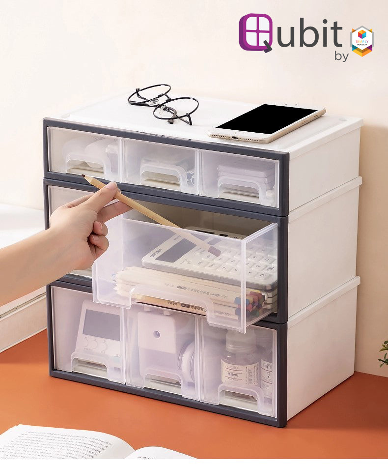 Qubit Level Duo Mini Storage Drawer Organizer