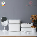 Shimoyama Muji Style Medium Gray Deep Storage Box Organizer with Lid - Size C