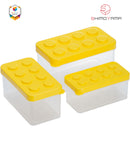 Shimoyama Lego Box Set of 3 Plastic Storage Organizer