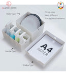 Shimoyama Muji Style PP Shallow Storage Plastic Basket Organizer