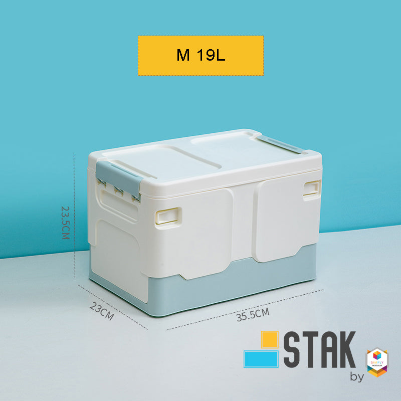 DuraStak Foldable Storage Box Organizer Size M - 19L Capacity