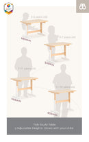 Boori Adjustable Tidy Learning Table (Various Colors) Study Table Desk