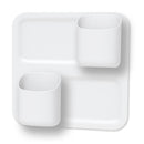Perch 3-Piece Magnetic Wall Mounted Storage Organizer, White