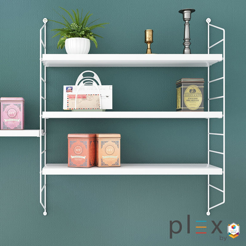 Plex 3-Level Shelving Wall Mounted System