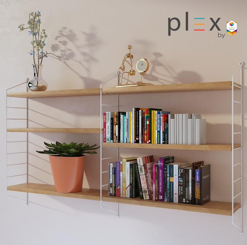 Plex 2-Level Shelving Wall Mounted System