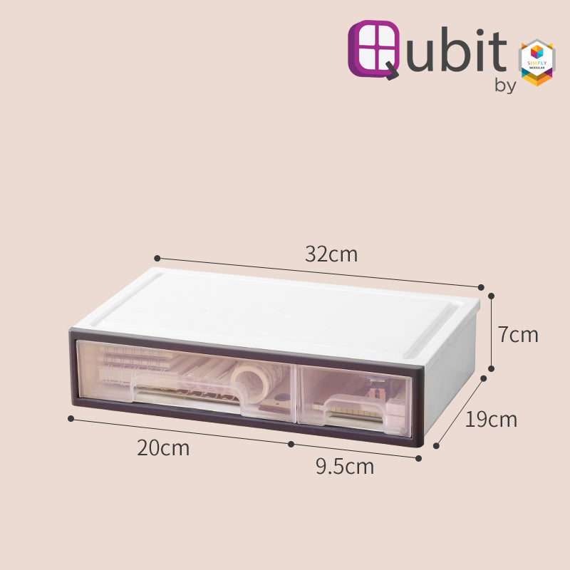 Qubit Level Duo Mini Storage Drawer Organizer