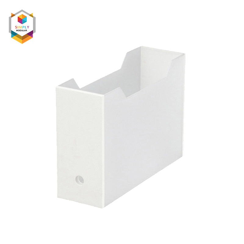 Shimoyama Muji Style Folder Box Wide White Plastic Organizer