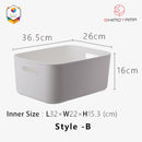 Shimoyama Muji Style PE Storage Box Organizer Soft Touch Big Shallow Size (no lid) - Size B